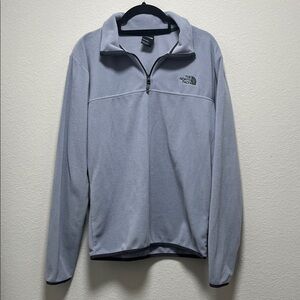 The North Face Light Gray Quarter-Zip Fleece